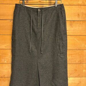 Eddie Bauer long wool skirt gray size 12
